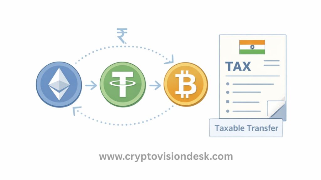 How to handle common cases: INR sell, crypto to crypto swap, and buying something with crypto