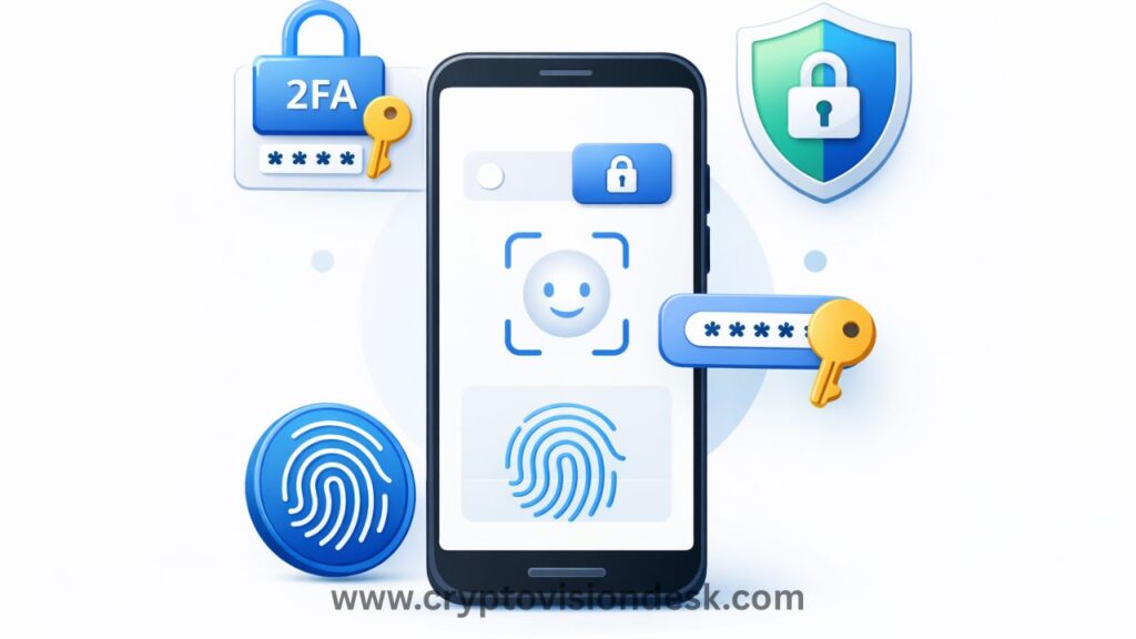 Security Setup Image (2FA, Passkey, Biometrics)