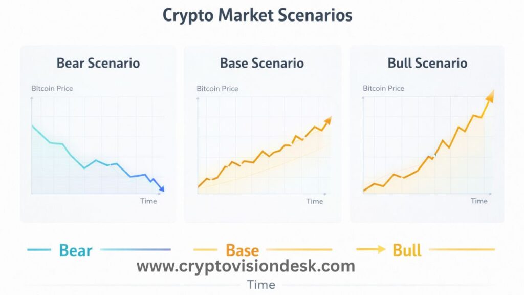Bitcoin and Ethereum predictions for 2026 to 2027 (simple scenarios)